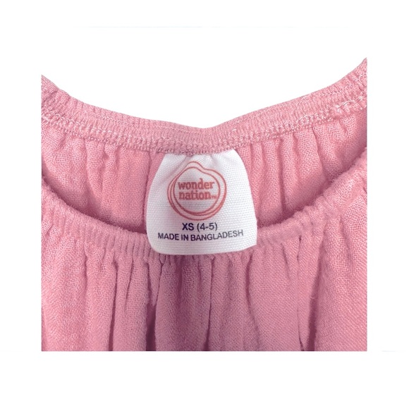 Wonder Nation Girls Tiered Cotton Gauze Dress - Picture 6 of 7